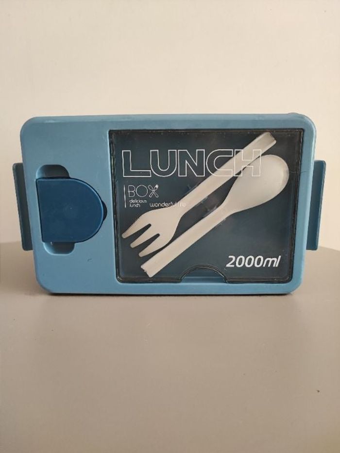 34 - Lunch box bleue 2000 ml – Très bon état comme neuve 🥗
