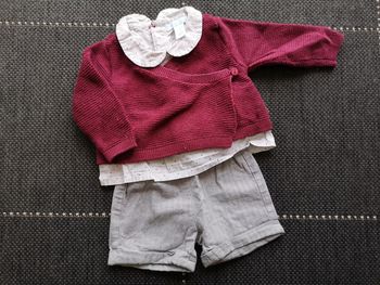 ensemble pull et short rétro t3mois Okaïdi/Obaïbi