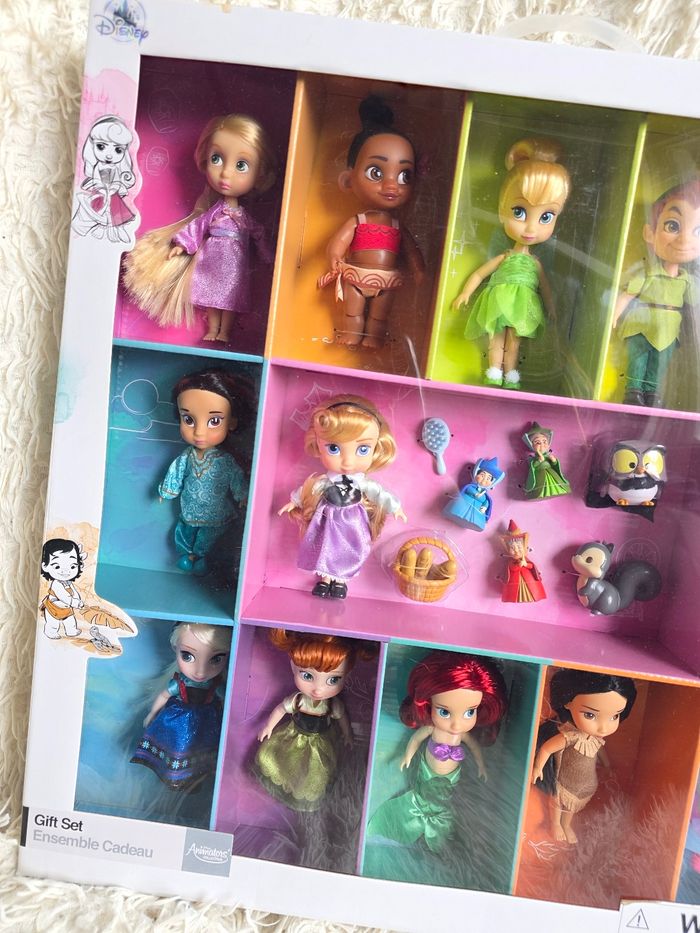 Poupee mini animator disney princesse raiponce vaiana peter clochette belle jasmine aurore tiana elsa Anna ariel pocahontas cendrillon disneyland paris - photo numéro 2