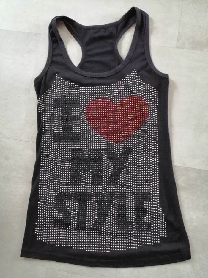 Débardeur noir avec brillant