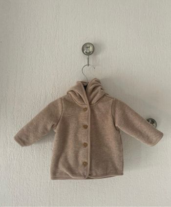 veste polaire beige chiné avec capuche 3 mois 62 cm  H&M