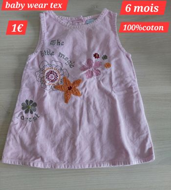 Robe baby wear tex fille 6mois 