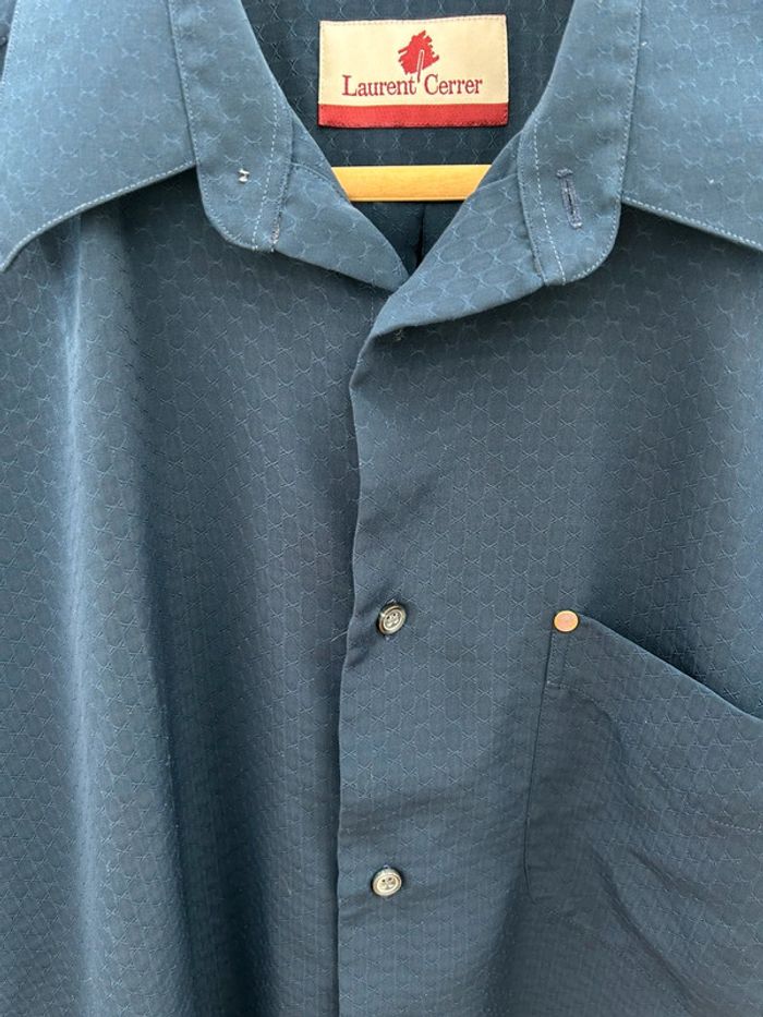 Chemise bleu marine manches longues homme Laurent cerrer taille 4 xl - photo numéro 2