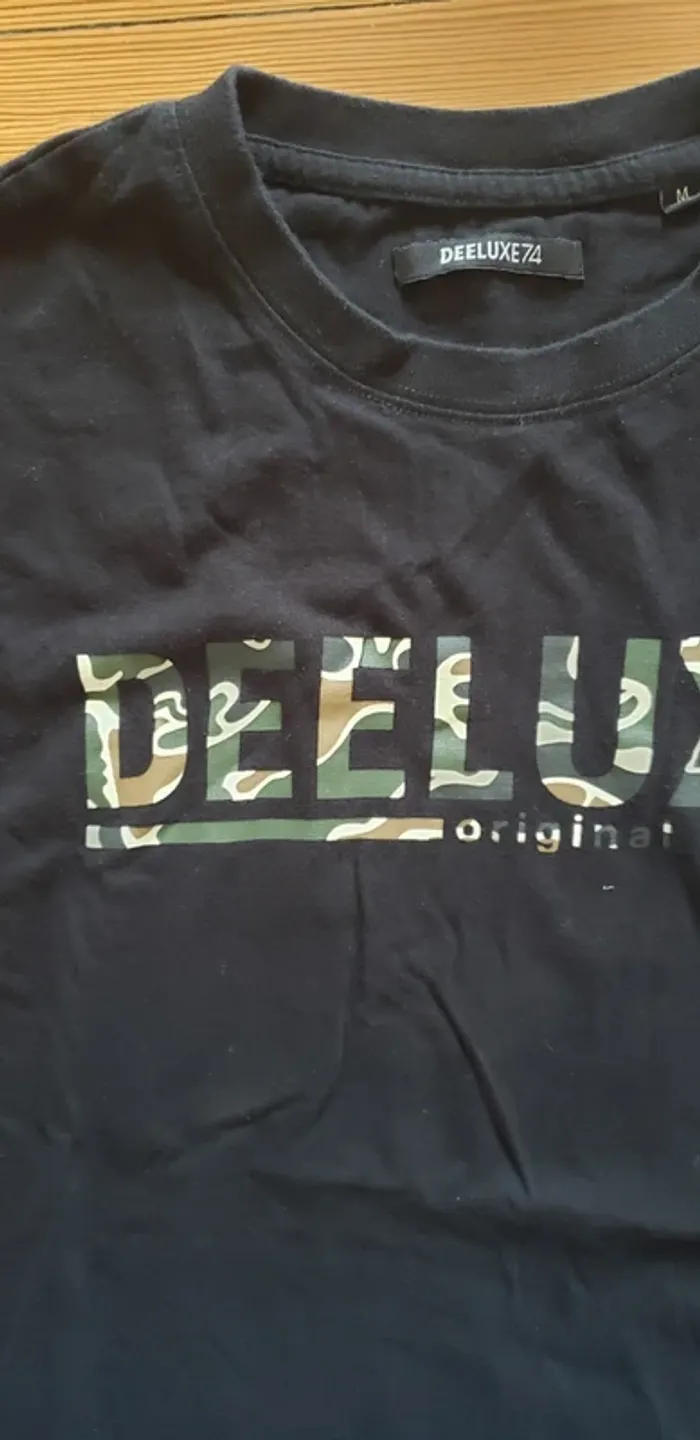 T-shirt homme deeluxe camouflé camouflage noir - photo numéro 6