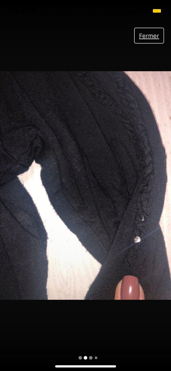 Col roulé noir avec strass sur les épaules - photo numéro 2