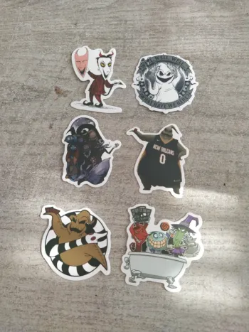 Lot de stickers autocollant sur le thème de l'étrange Noël de monsieur jack (lot E)