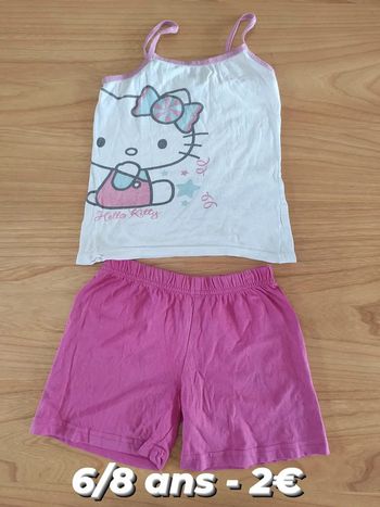 Pyjama été hello kitty 6/8 ans