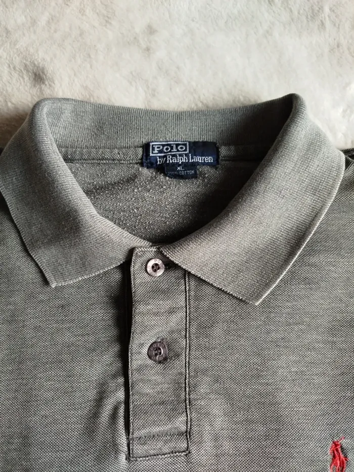 Polo vintage gris Ralph Lauren gris taille XL - photo numéro 2