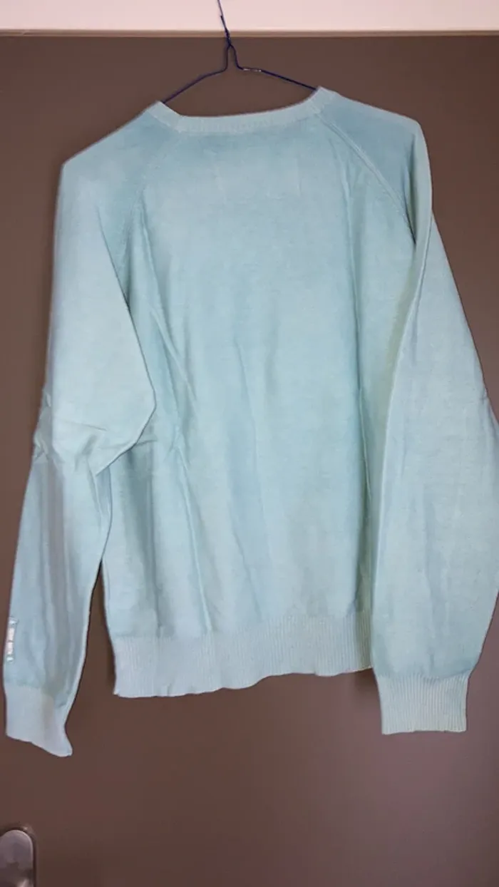 Pull homme coton motif recto turquoise xl Teddy Smith - photo numéro 4