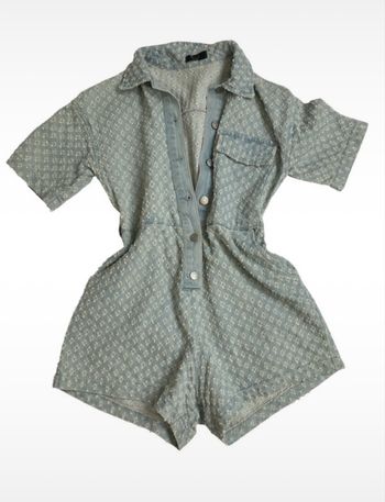 Combinaison en jeans ajourée 