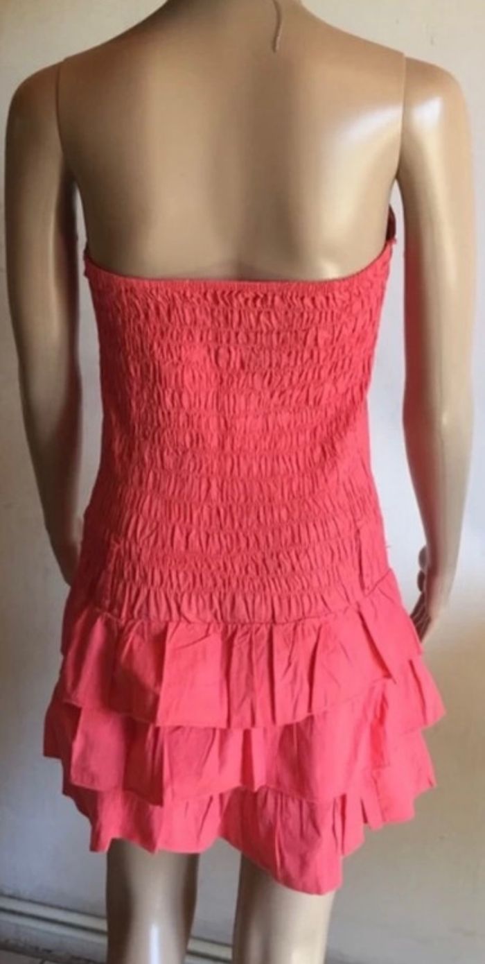 Robe Bustier Couleur Corail Taille 36 - photo numéro 3