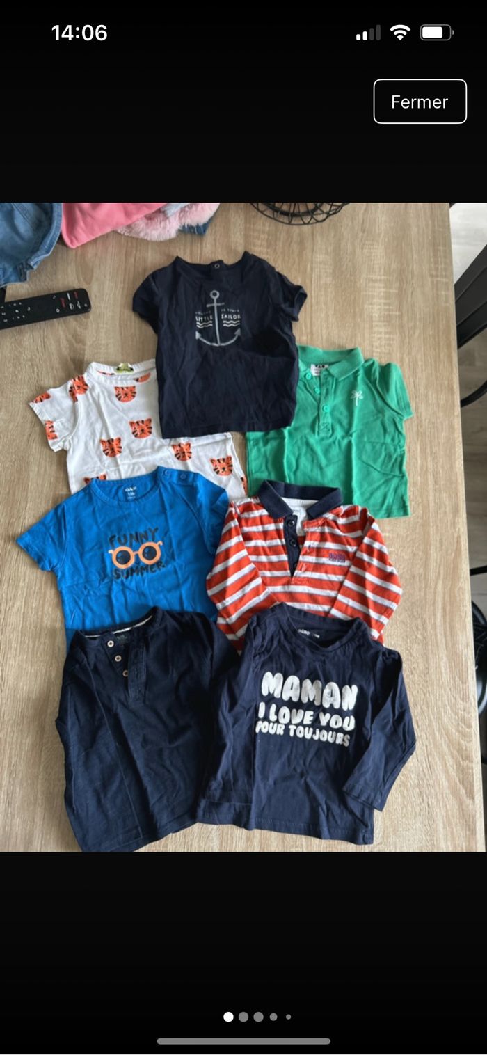 Lot tshirts bébé garçon