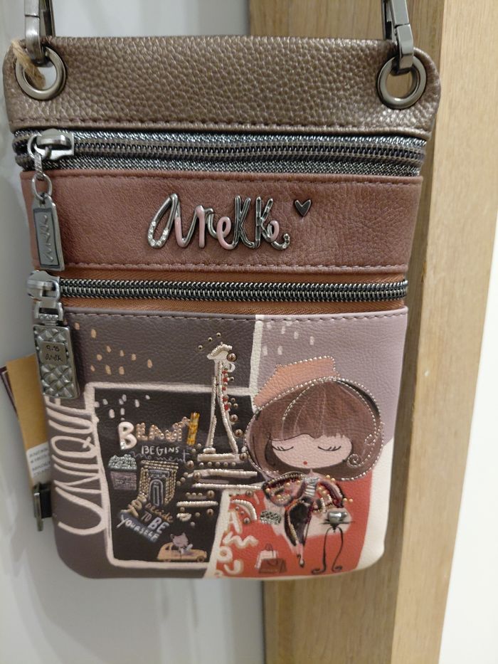 Sac en bandoulière - Anekke - Ton corail, brun , rose.