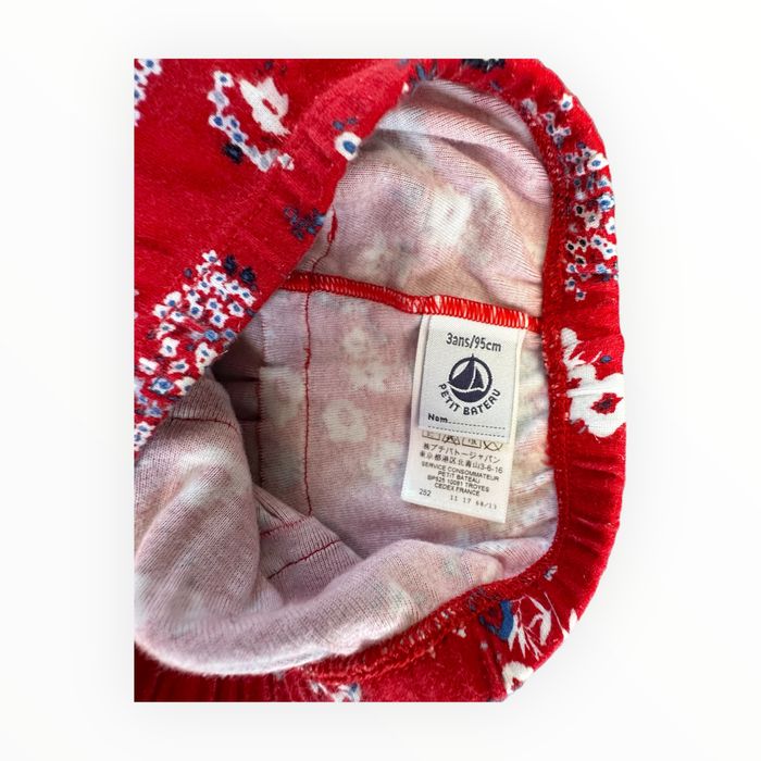 Jupe liberty rouge Petit Bateau 3 ans BE (12€) - photo numéro 3