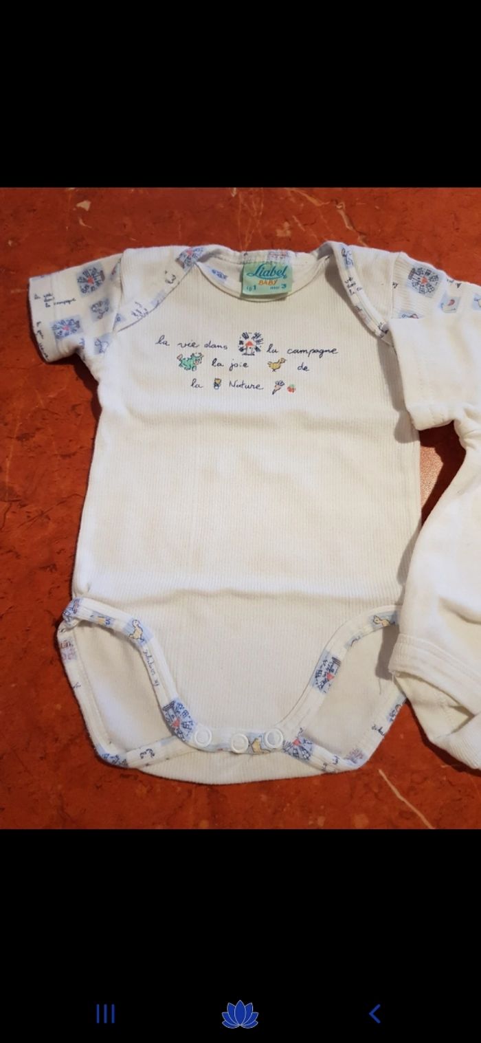 Lot de 3 bodies bébé taille 3 mois - photo numéro 2