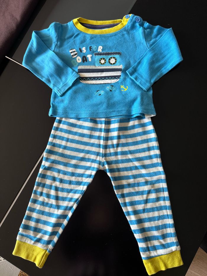 Pyjama coton 2 pièces Bateau 12-18 mois