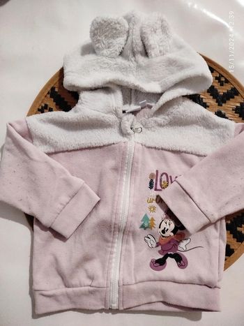 Gilet à capuche hiver Minnie 12 mois fille Disney