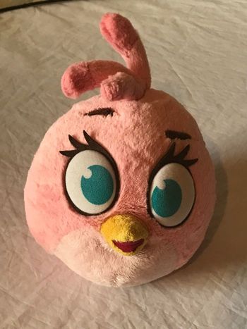 Petit Poussin Petite Boule Ronde Rose Grands Yeux Animal Faune Peluche Petits Enfants Bébés