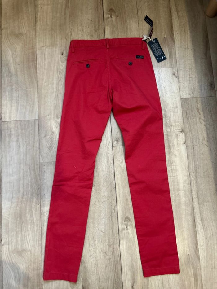 Pantalon rouge Teddy Smith chino slim stretch 26US 33FR - photo numéro 3