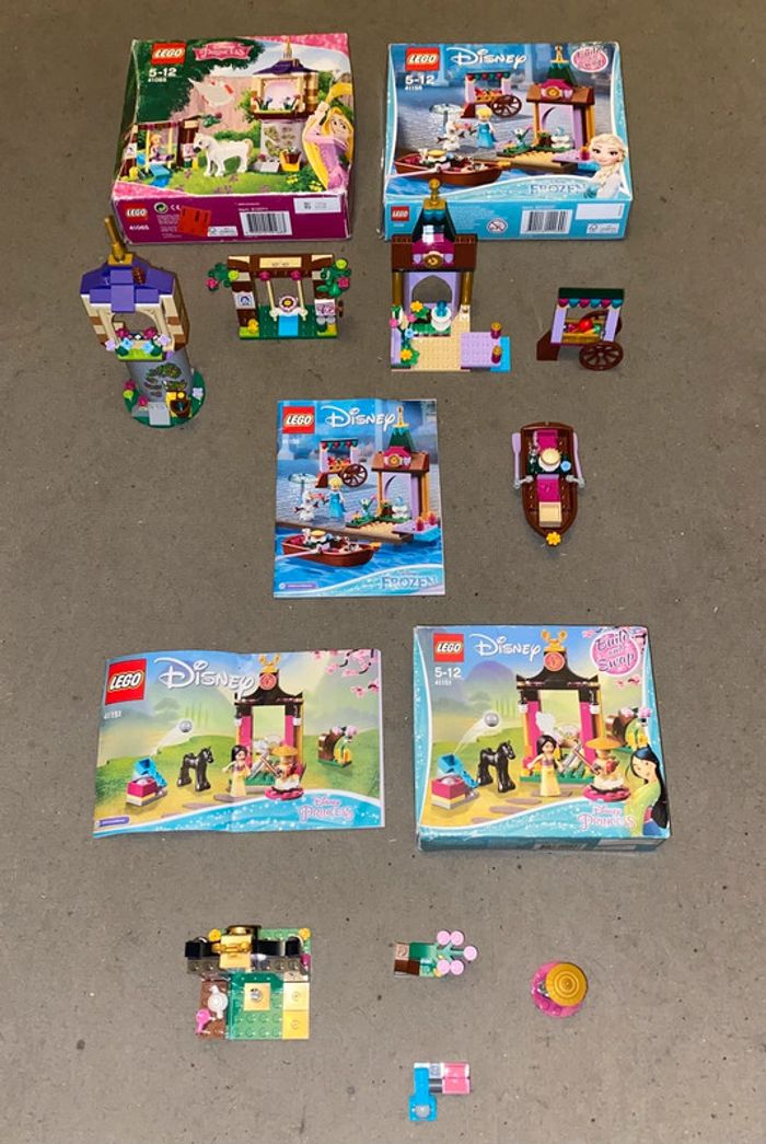 Lot X3 Lego Disney Princess 41065 + 41151 + 41155