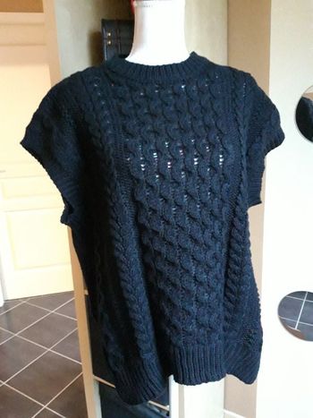 Pull noir torsadé shein M 38 NEUF