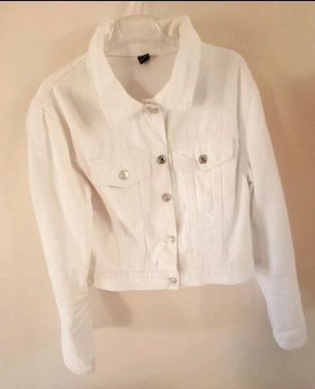 Veste en jean blanche