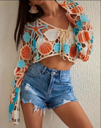 Gilet en crochet taille unique