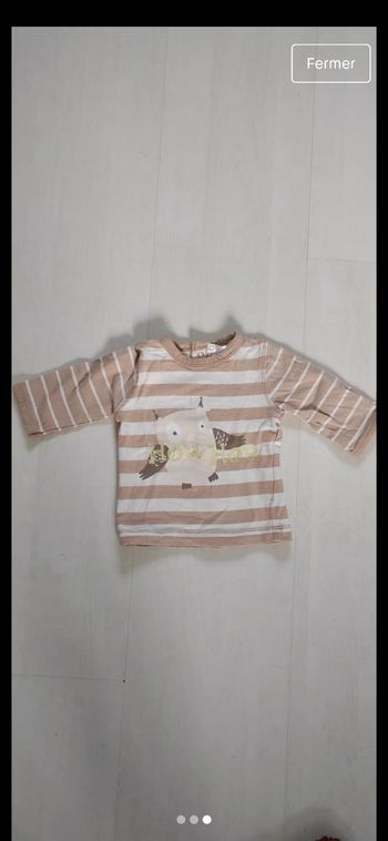 Tee-shirt manche longues Kitchoun 1 mois