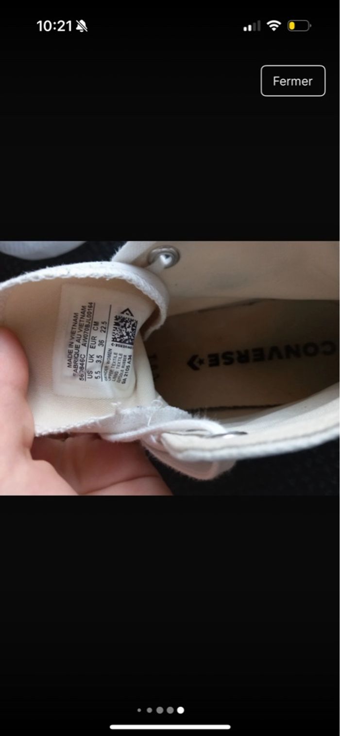 converses blanches plateforme femme - photo numéro 4