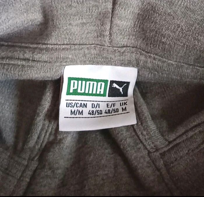 💎 sweat à capuche design street Wear original puma evo poche mitaine t m coton gris noir - photo numéro 3