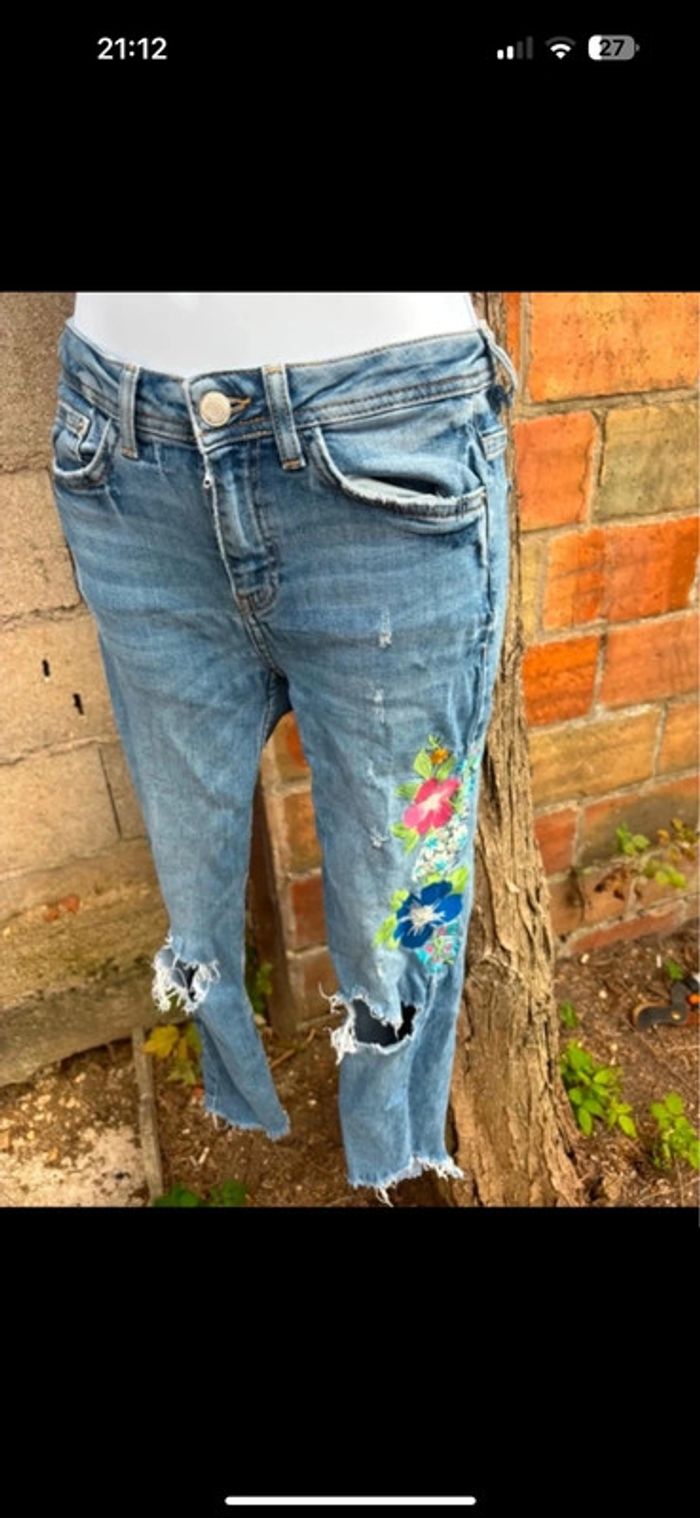 Jeans Zara skinny trouée - photo numéro 6