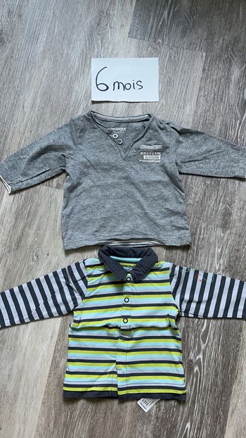 Lot 2 tee-shirts 6 mois