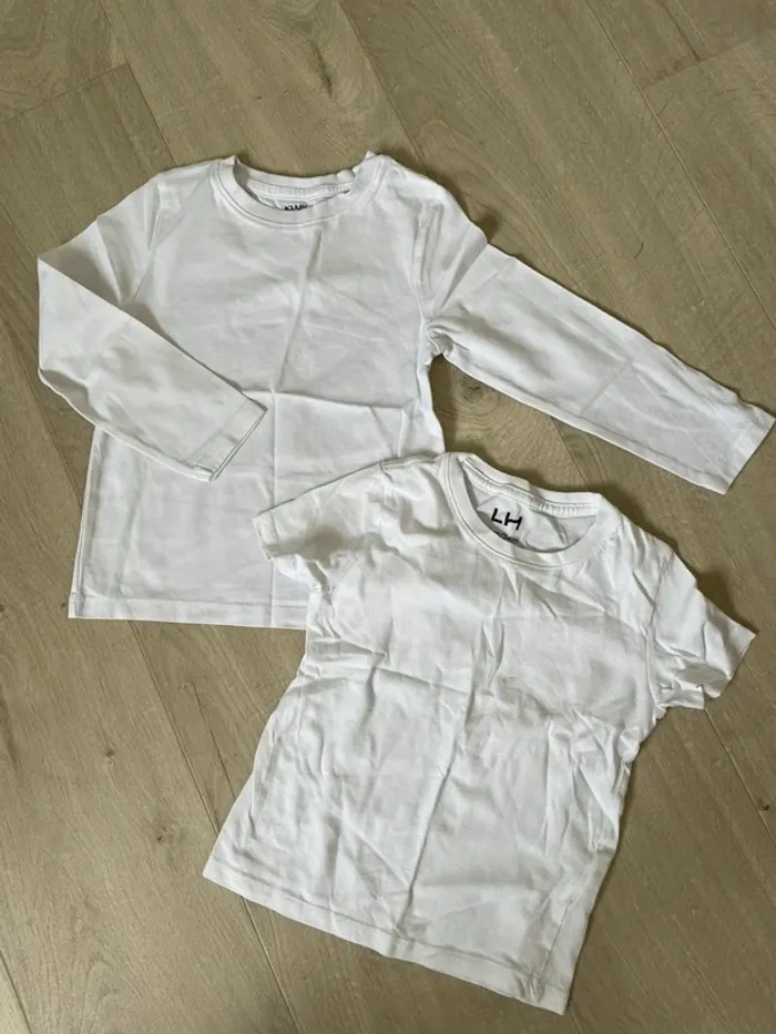 Lot de 2 t shirts blanc