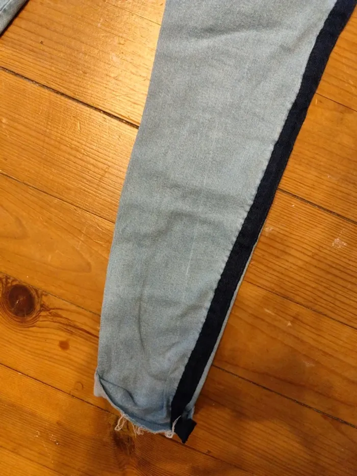 Jean skinny stretch Mango 36 bleu ciel 5 poches - photo numéro 4