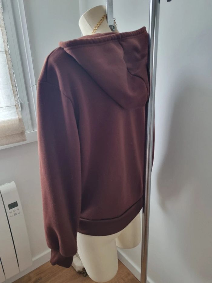 Veste à capuche zippe marron - photo numéro 8