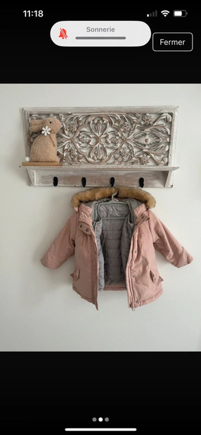 Parka d’hiver bébé fille vertbaudet 18 mois, deux en un, très bon état! - photo numéro 2
