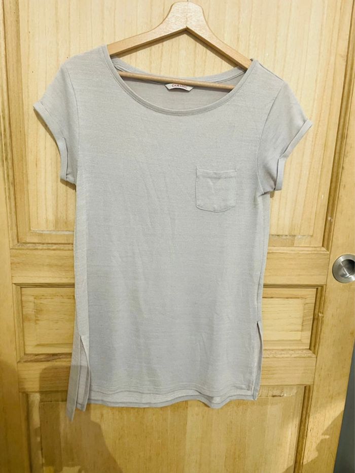 T-shirt Camaïeu manches courtes, long taille M - photo numéro 12