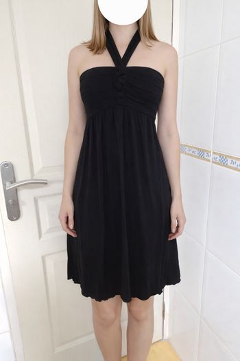 Robe fluide à bandeau noir femme etam taille S/36