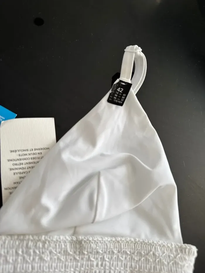 👙 maillot de bain - blanc - 2 pièces - haut 42 - bas 40 - Etam - photo numéro 3