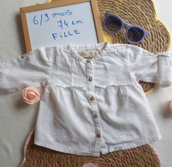 Blouse fille 👧 6/9 mois 74 cm