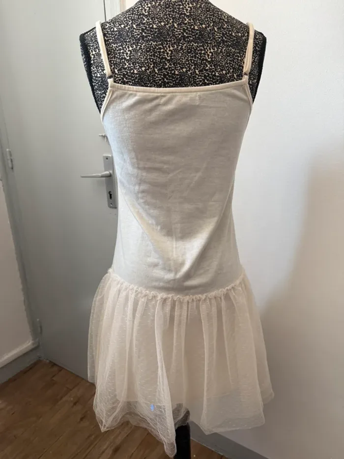 Petite robe crème Choklate – 100% coton – Tulle & broderie – Taille unique - photo numéro 2
