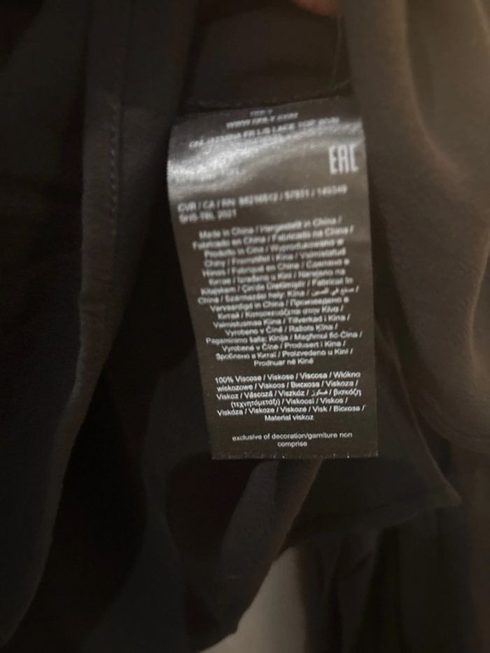 Blouse manches longues col V noir TL - photo numéro 6