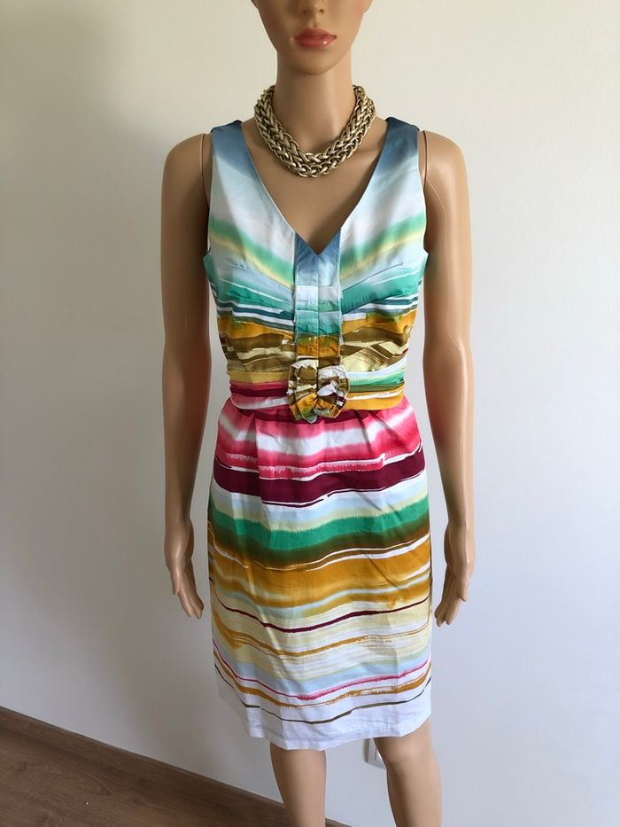 Robe multicolore neuve sans manches Tintoretto taille 36 (valeur 60€)