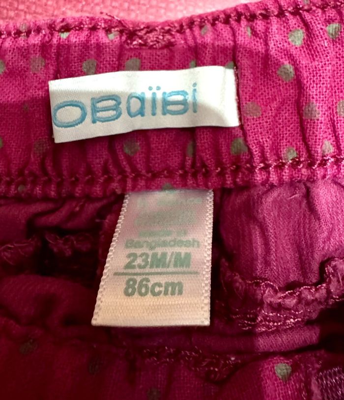 Short velours 23 mois fille Obaibi - photo numéro 3