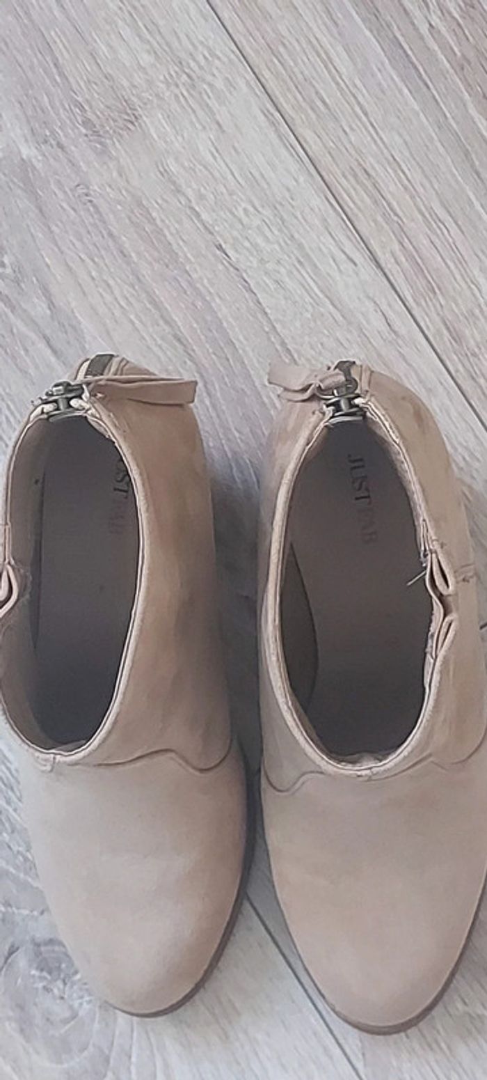Bottines beige, JustFab, 37 - photo numéro 3
