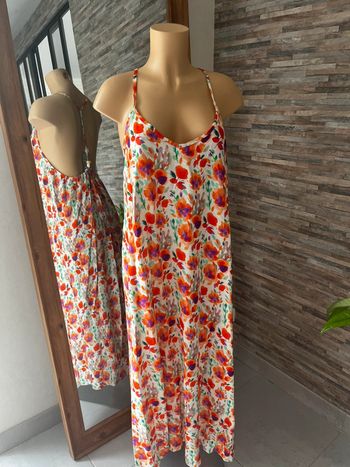 Robe d’été dos nu à fleurs taille unique