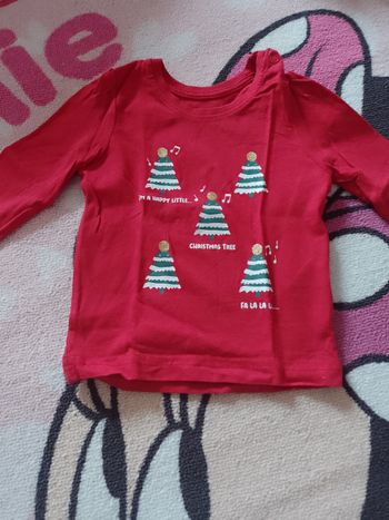 Tee-shirt Noël 🌲 6/9 mois