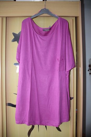 Tunique Fuchsia Bi-Matière