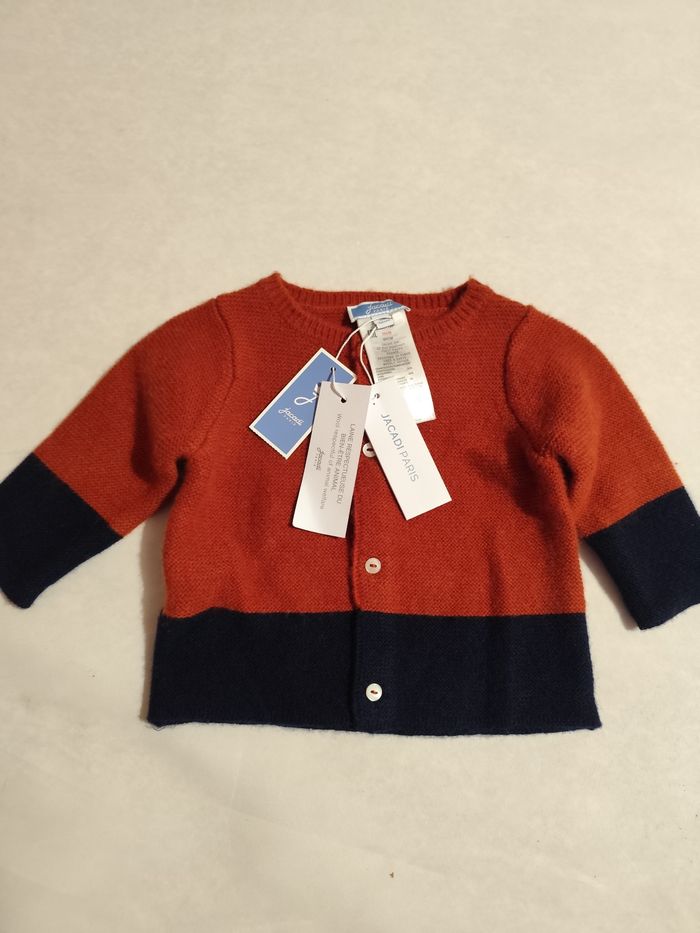 Gilet cardigan bébé  Jacadi Paris neuf taille 3  mois