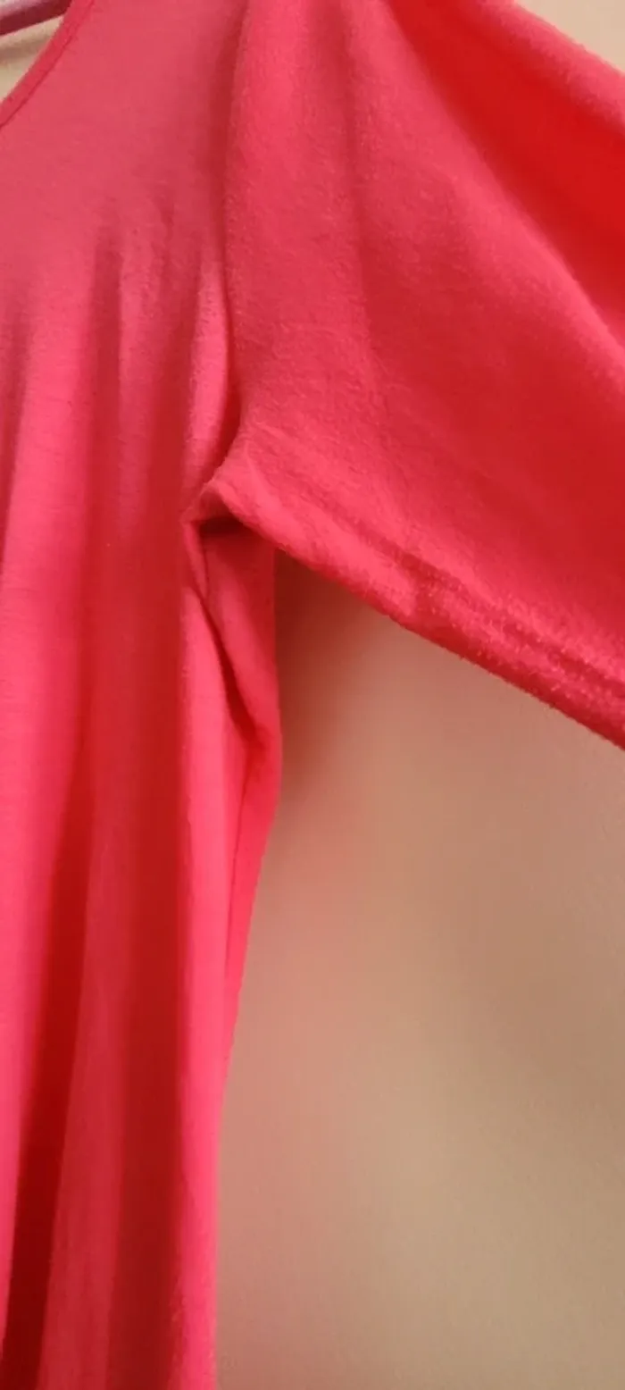 T shirt manche longue rose fluo - photo numéro 9
